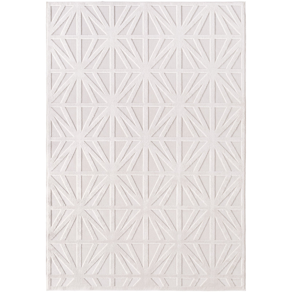 Desi 1655 creme Moderner Designer Teppich mit Hoch-Tief Strukturen