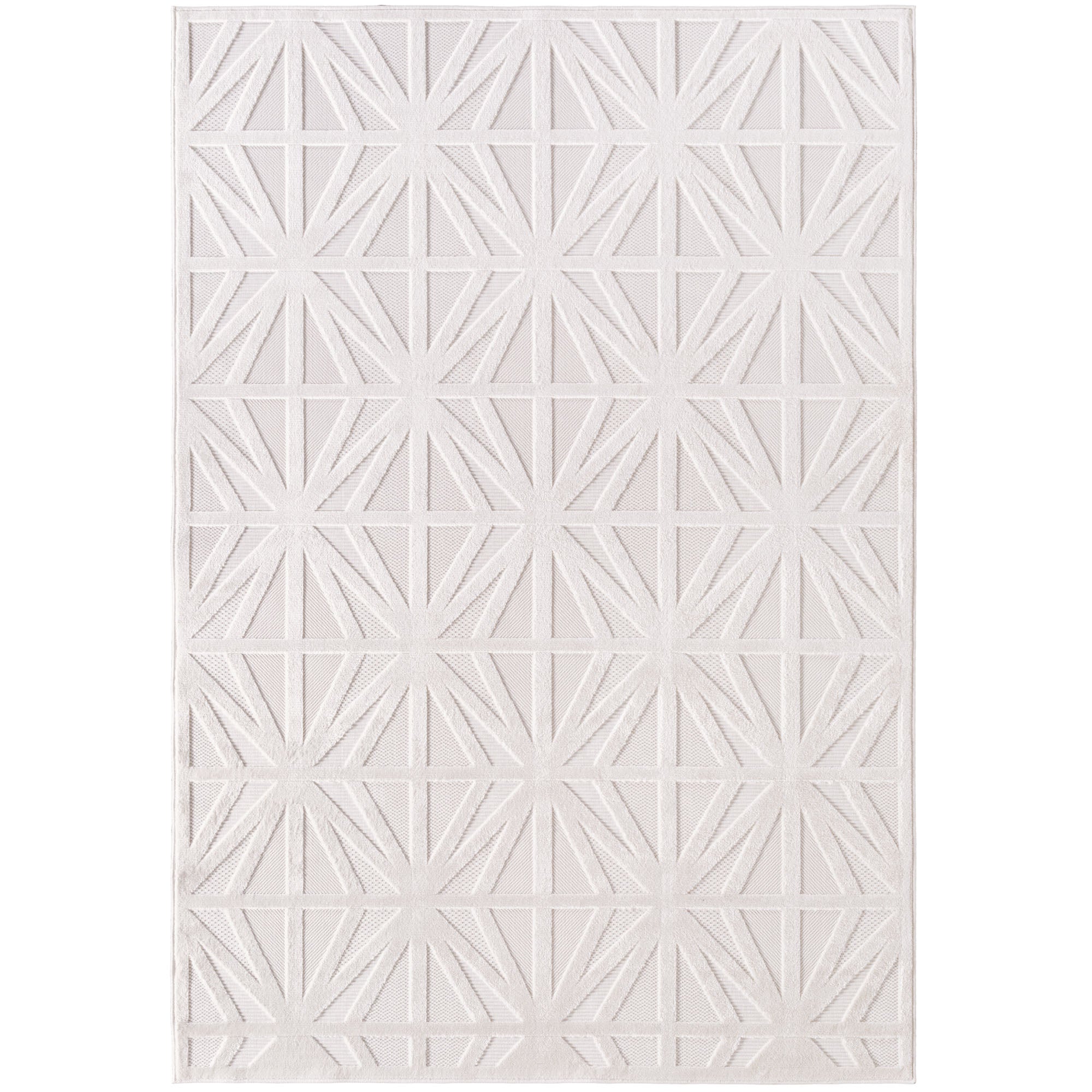Desi 1655 creme Moderner Designer Teppich mit Hoch-Tief Strukturen