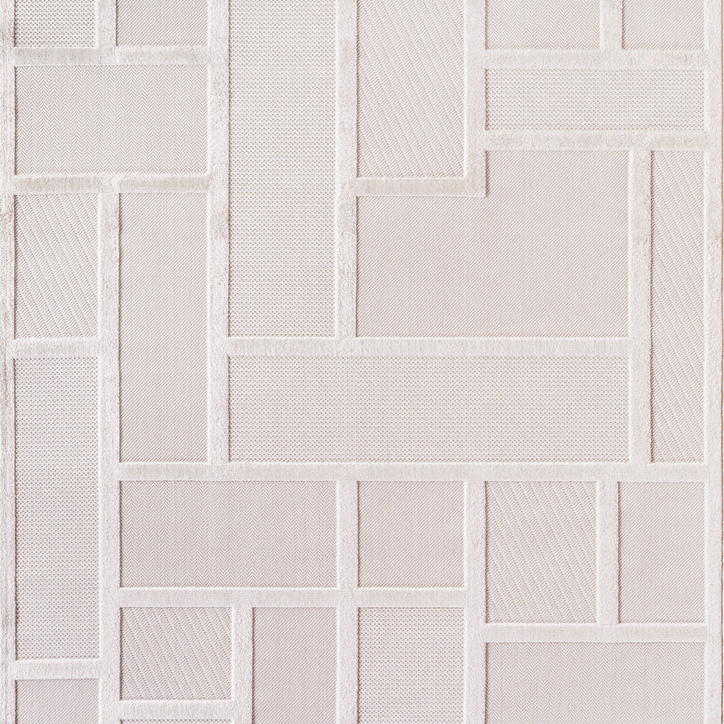 Desi 1657 creme Moderner Designer Teppich mit Hoch-Tief Strukturen