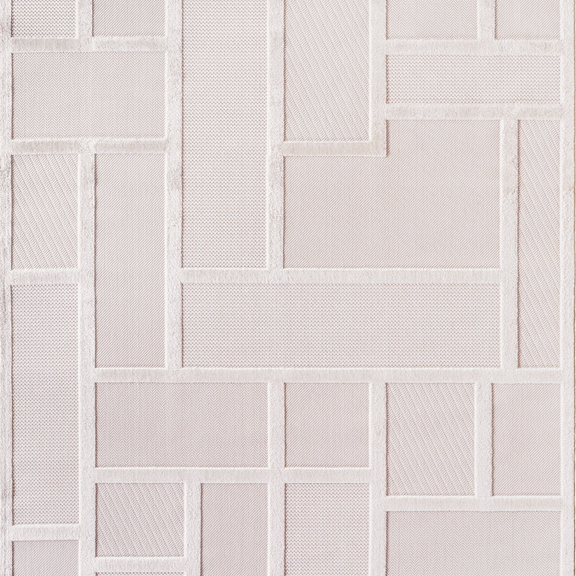 Desi 1657 creme Moderner Designer Teppich mit Hoch-Tief Strukturen