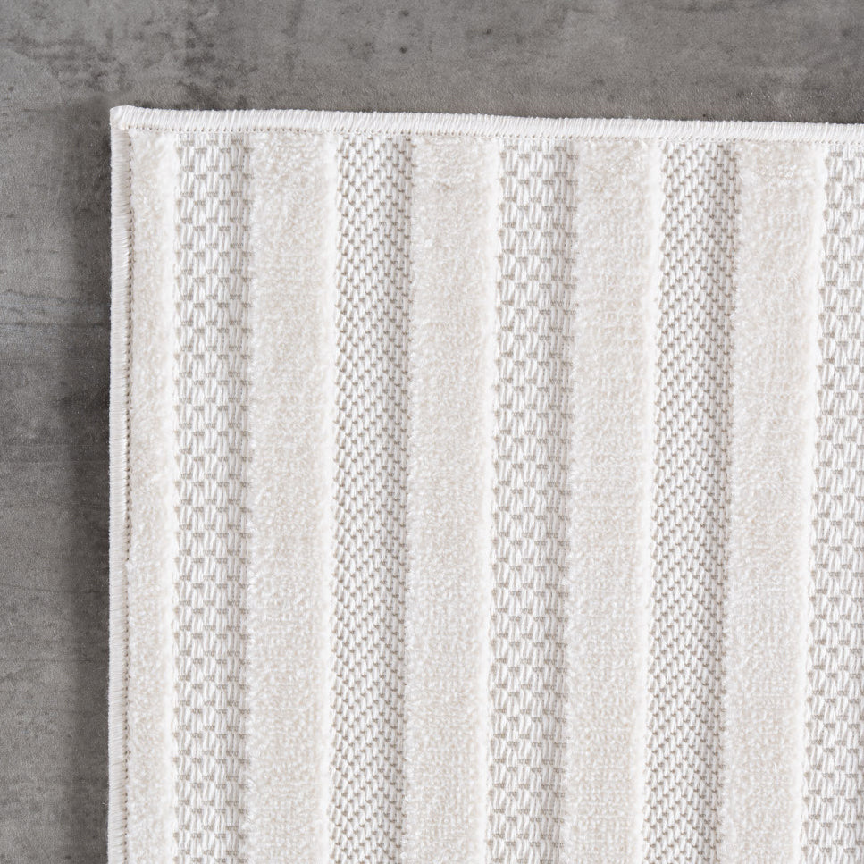 Desi 1658 creme Moderner Designer Teppich mit Hoch-Tief Strukturen