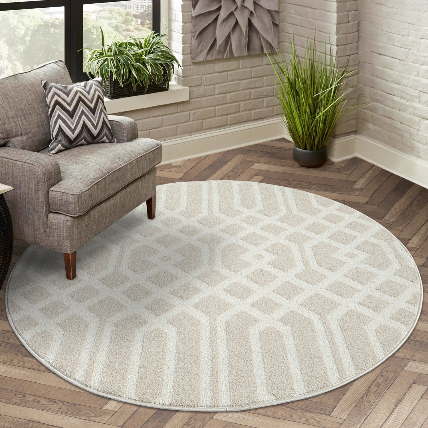 Maya 138 beige Moderner Designer Teppich