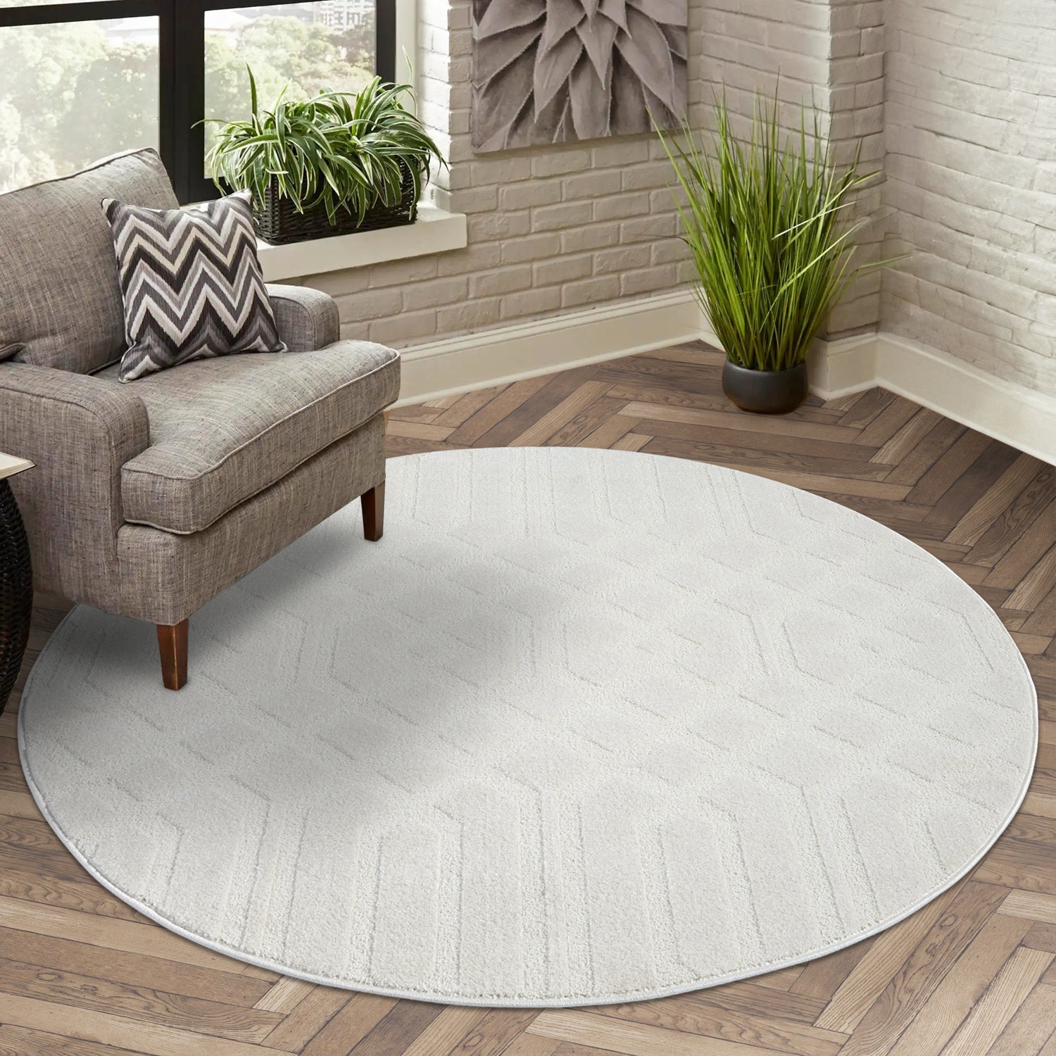 Maya 138 creme Moderner Designer Teppich