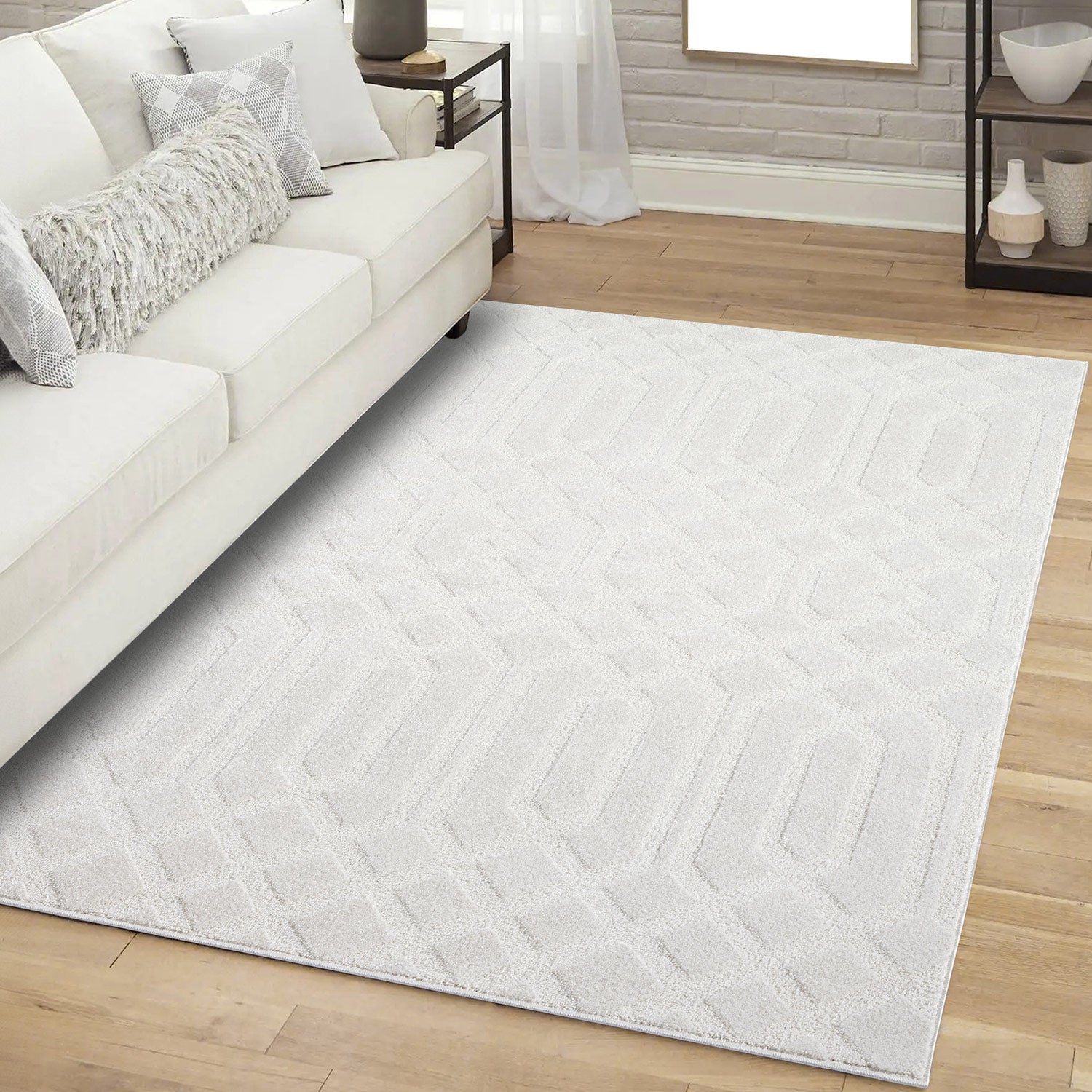 Maya 138 creme Moderner Designer Teppich
