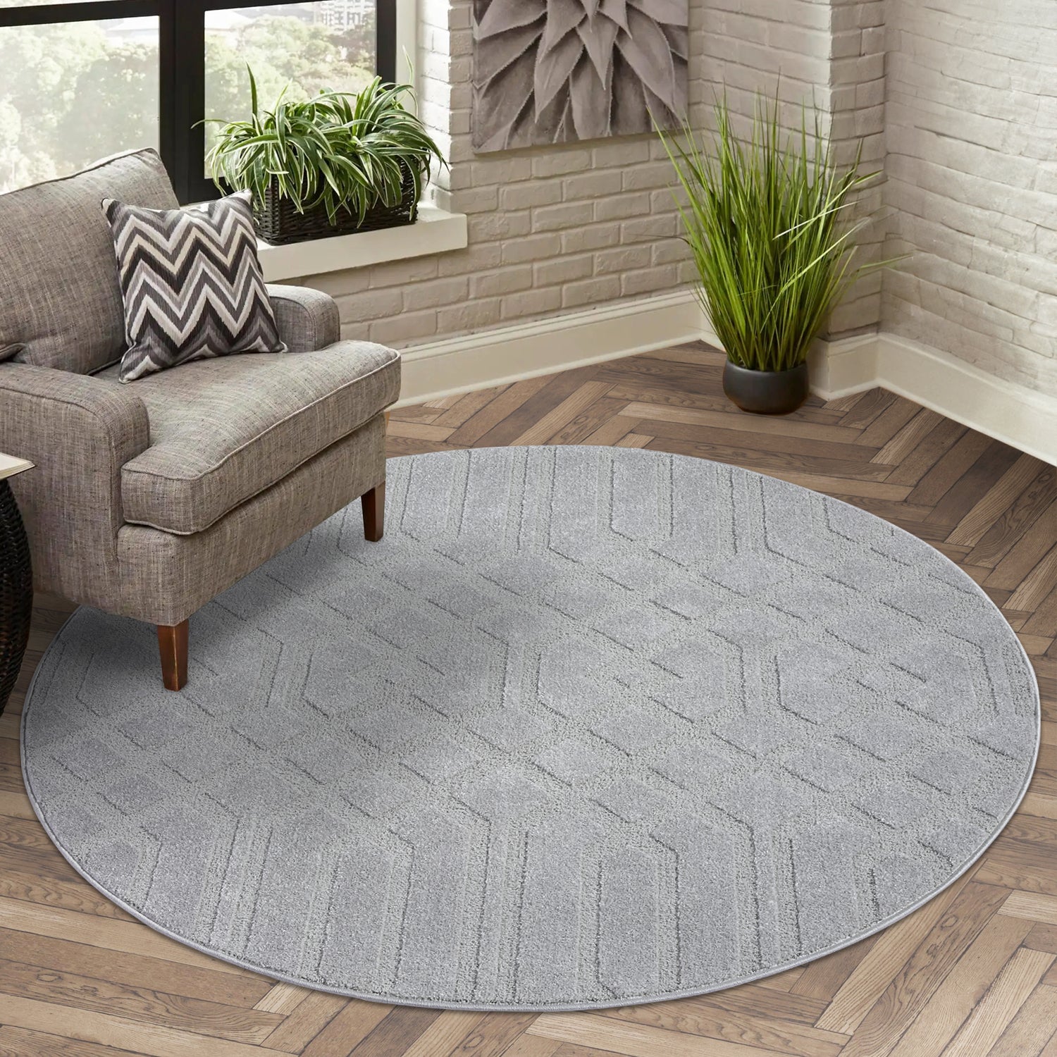 Maya 138 grau Moderner Designer Teppich