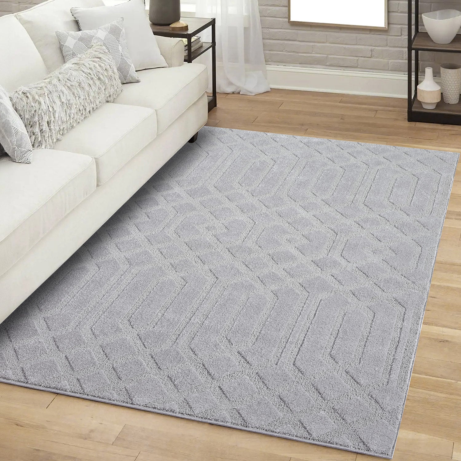 Maya 138 grau Moderner Designer Teppich