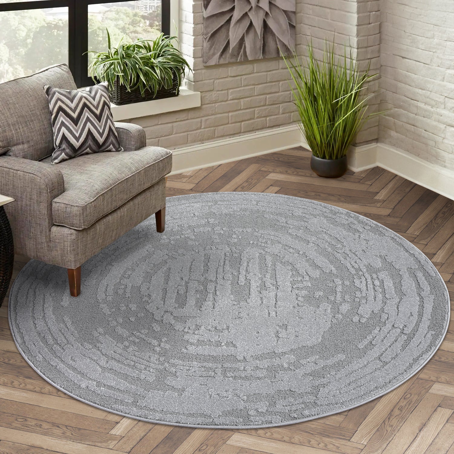 Maya 171 grau Moderner Designer Teppich