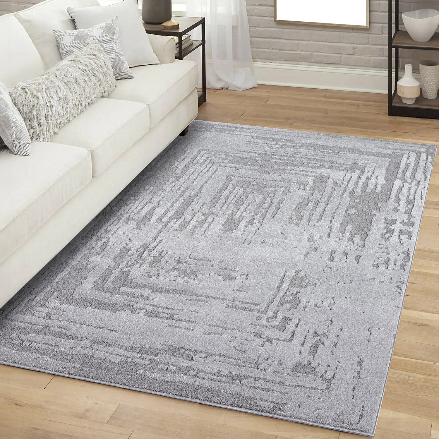 Maya 171 grau Moderner Designer Teppich