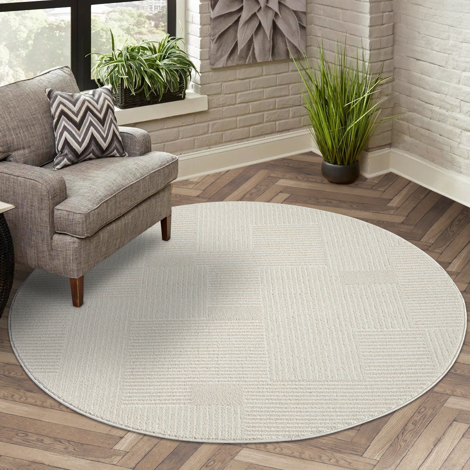 Maya 177 beige Moderner Designer Teppich