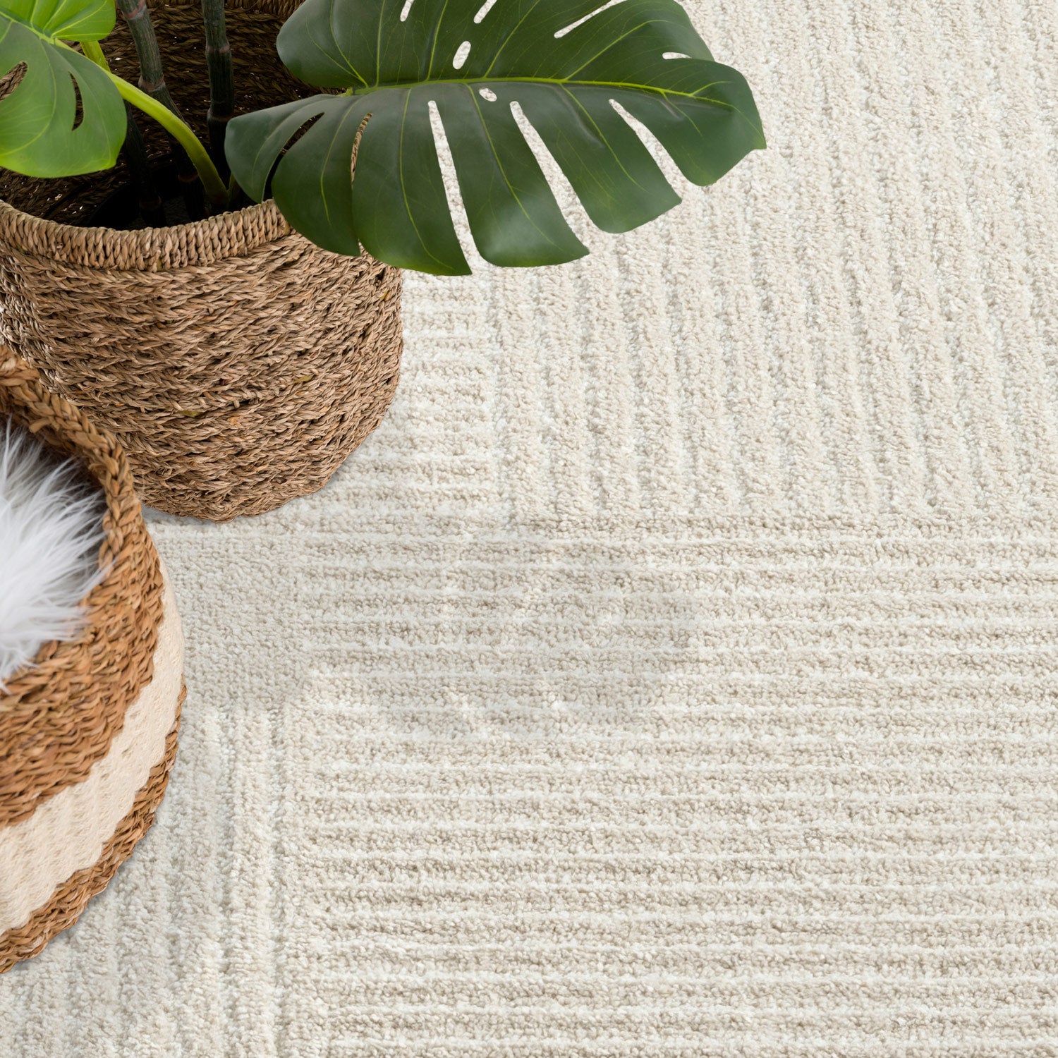 Maya 177 beige Moderner Designer Teppich