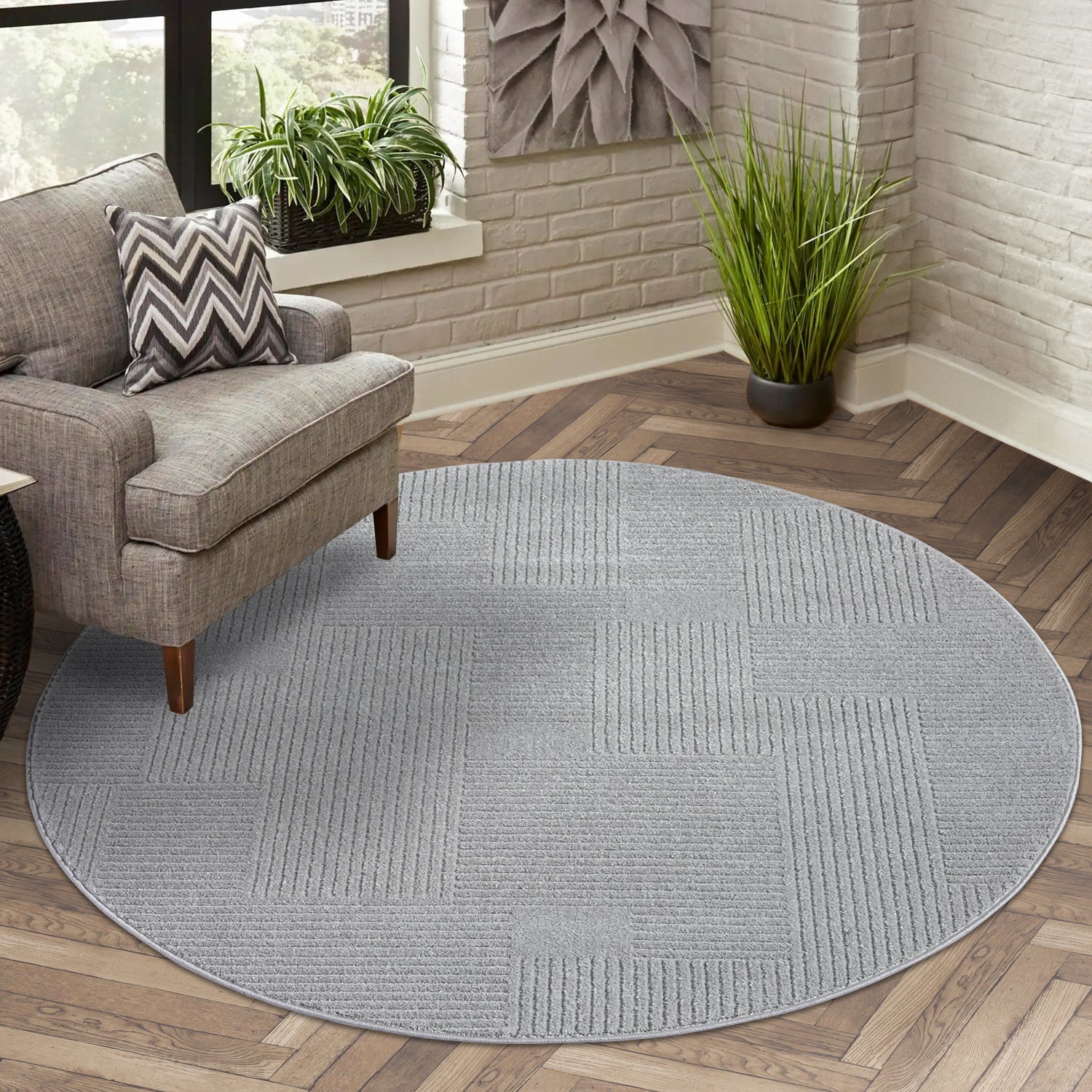 Maya 177 grau Moderner Designer Teppich