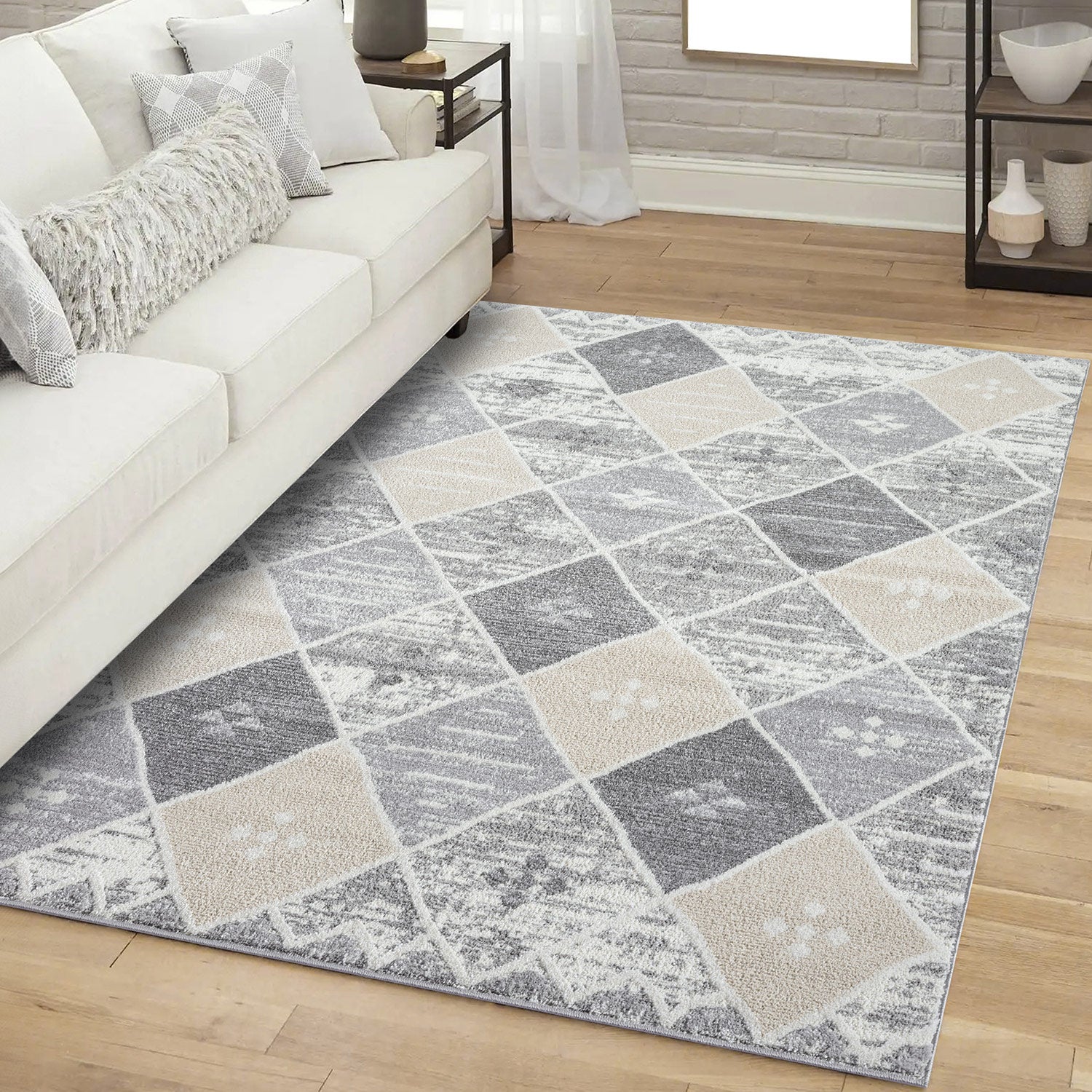 Maya 179 grau Moderner Designer Teppich