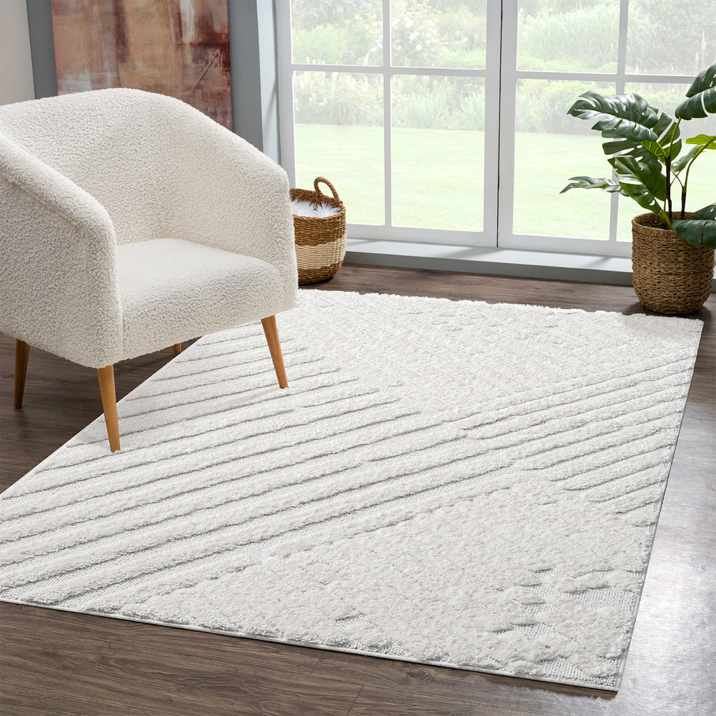 Fenya 749 creme Boho-Skandi-Stil Teppich