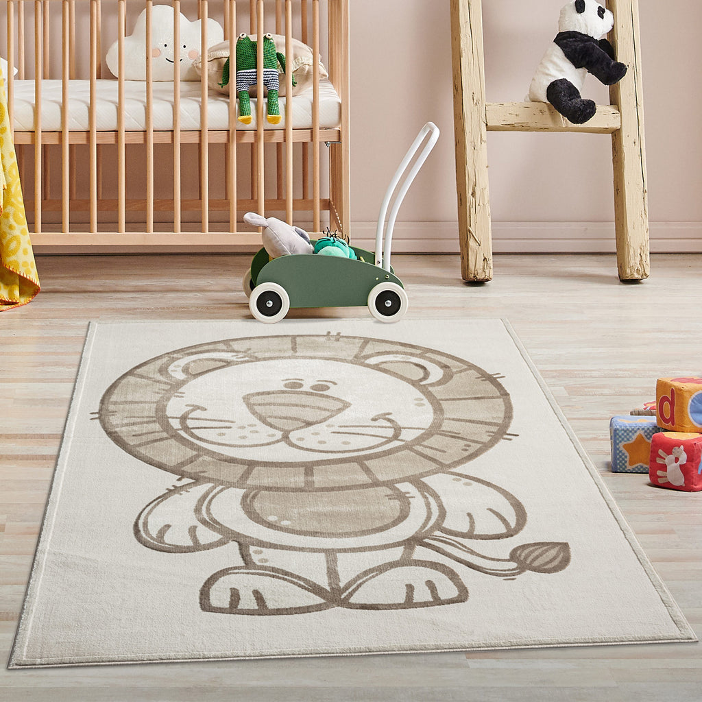 Mini 717 creme, Kinderteppich mit tollen Musterungen