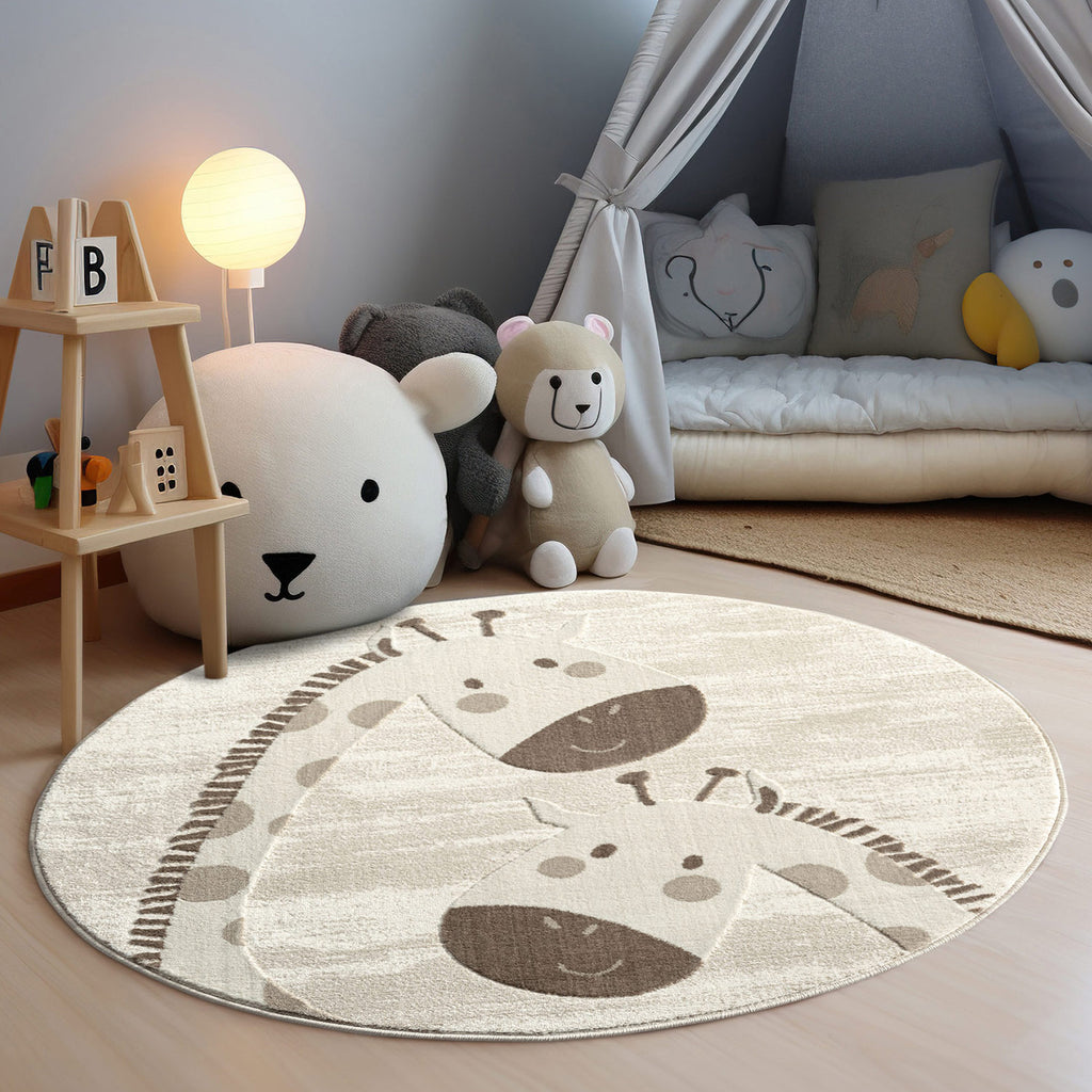 Mini 719 creme, Kinderteppich mit tollen Musterungen