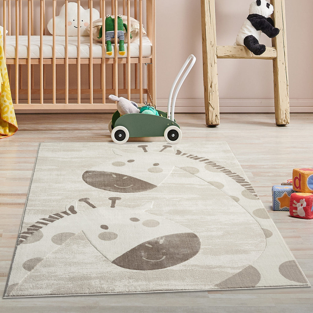 Mini 719 creme, Kinderteppich mit tollen Musterungen