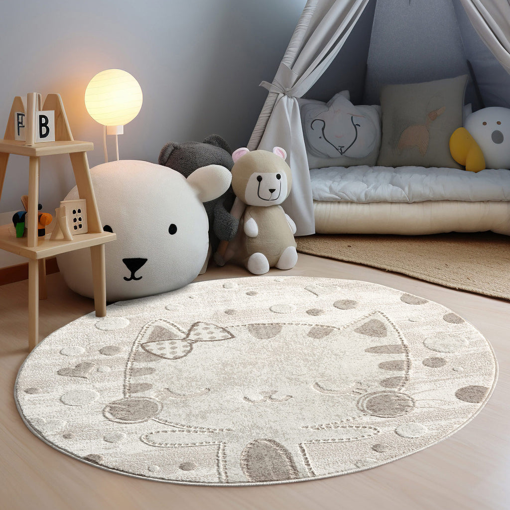 Mini 720 creme, Kinderteppich mit tollen Musterungen