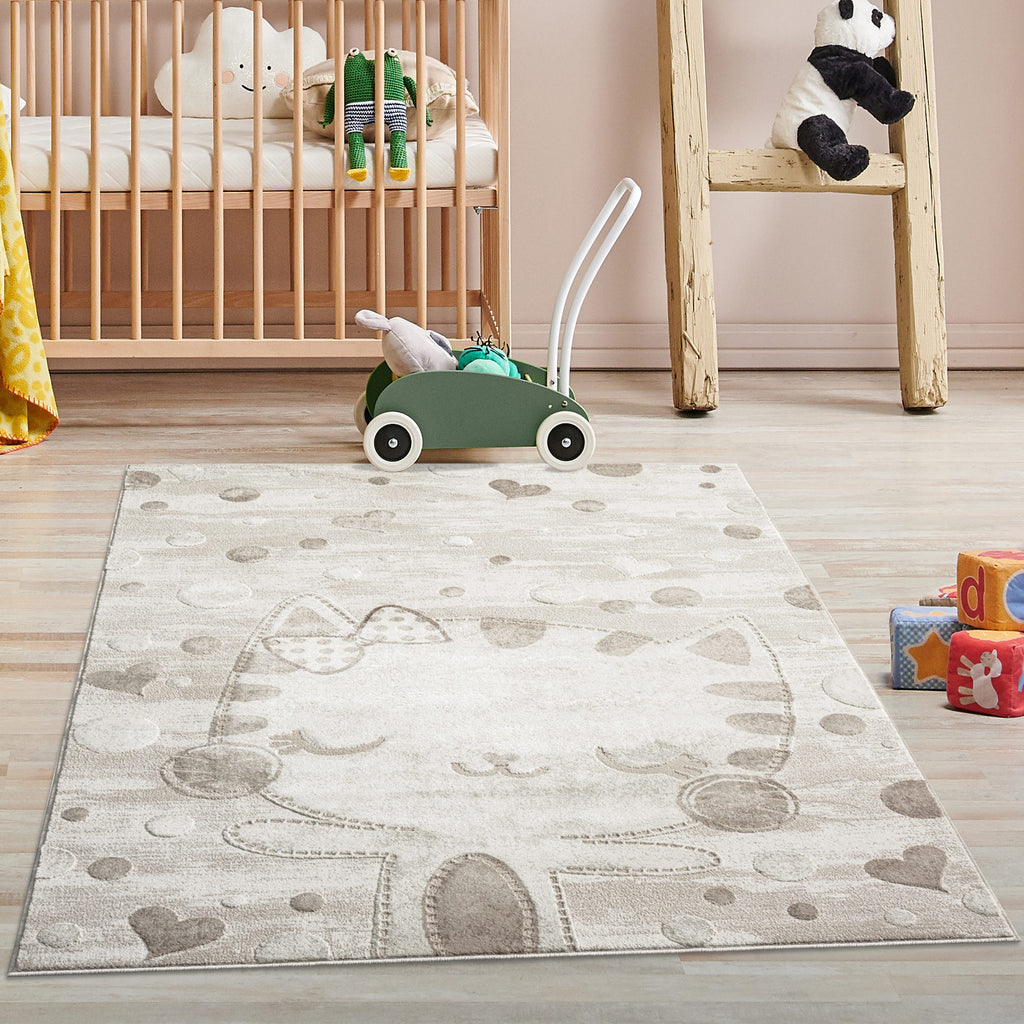 Mini 720 creme, Kinderteppich mit tollen Musterungen