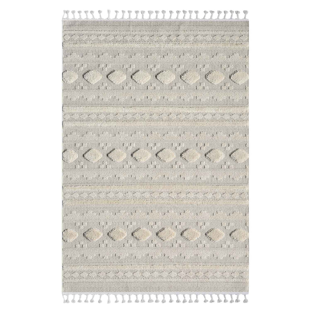 Valentina 930 grau Boho-Chic Style mit eleganter Relief-Optik