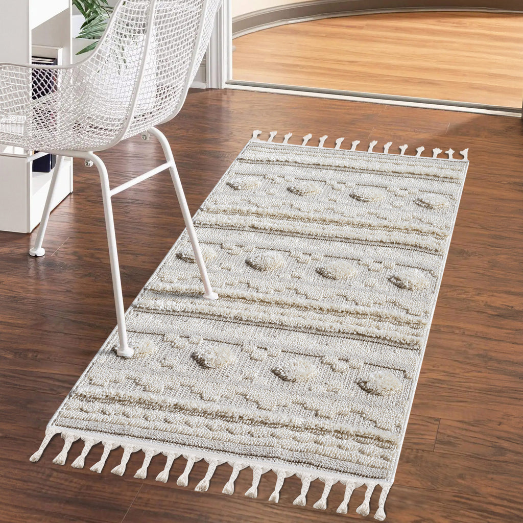 Valentina 930 grau Boho-Chic Style mit eleganter Relief-Optik