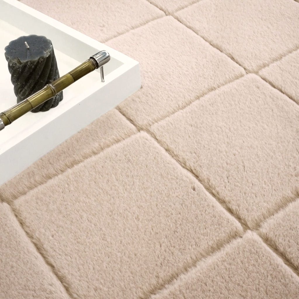 Soft 600 beige, Plüschteppich kuschelig & weich