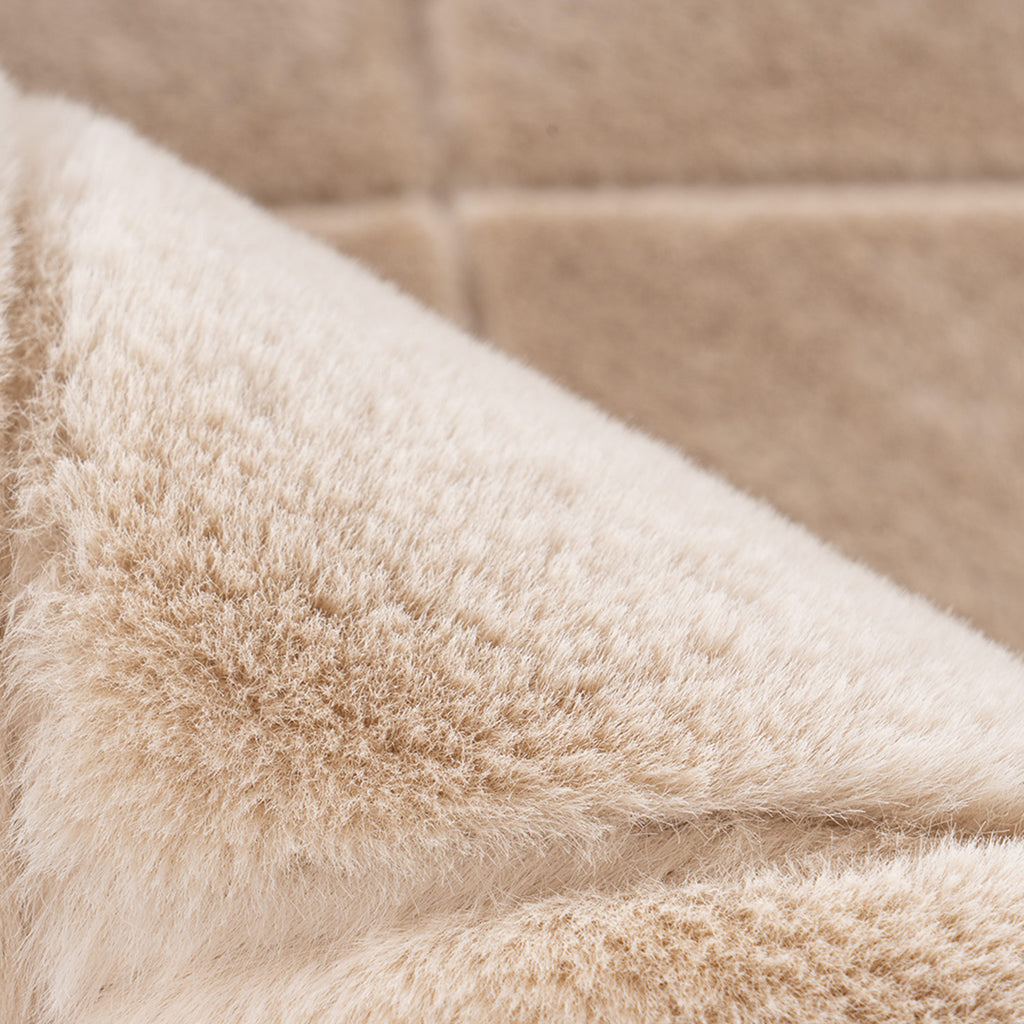 Soft 600 beige, Plüschteppich kuschelig & weich