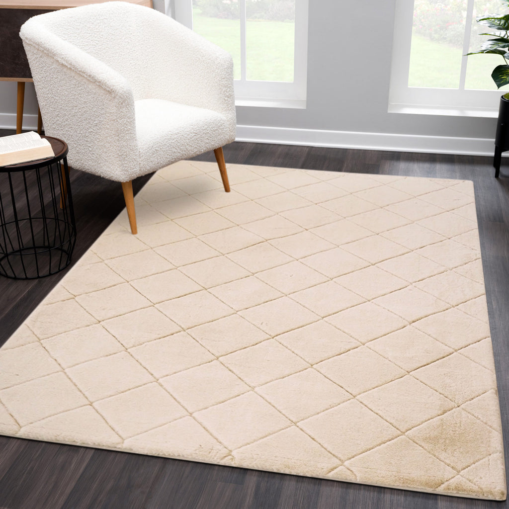 Soft 600 beige, Plüschteppich kuschelig & weich