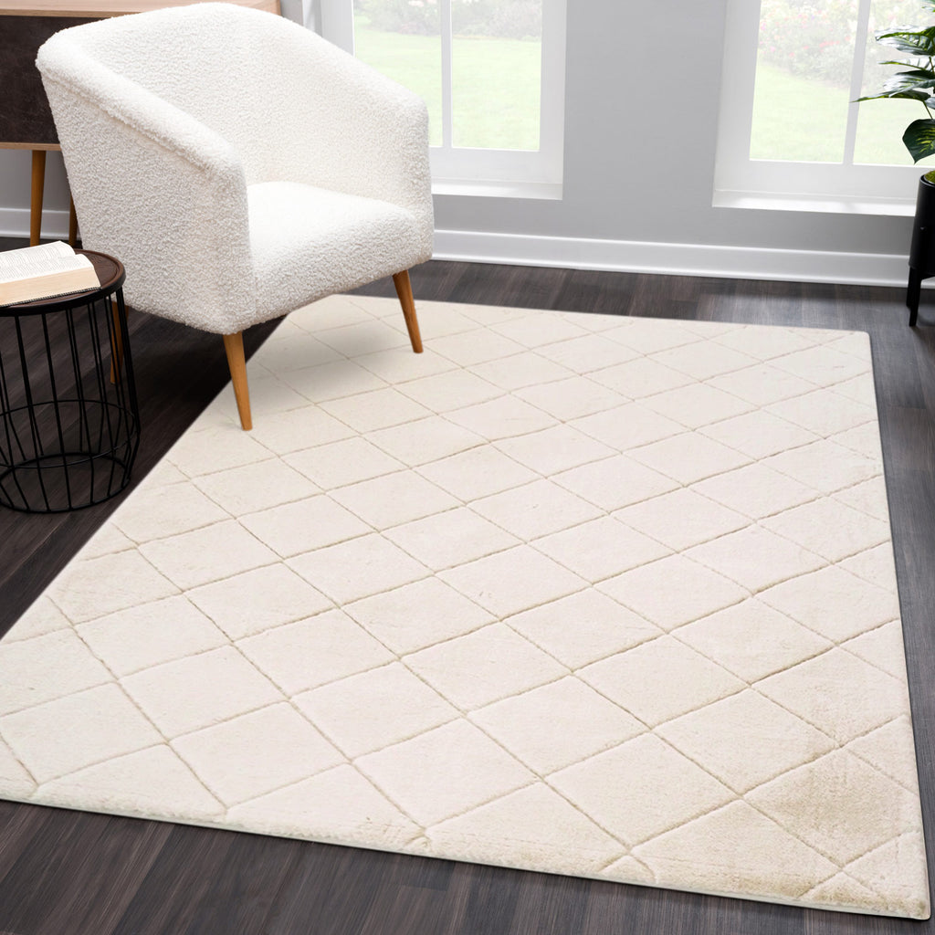 Soft 600 ivory, Plüschteppich kuschelig & weich