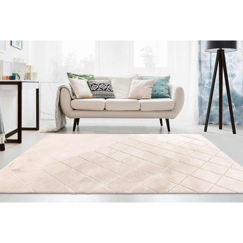Soft 600 ivory, Plüschteppich kuschelig & weich