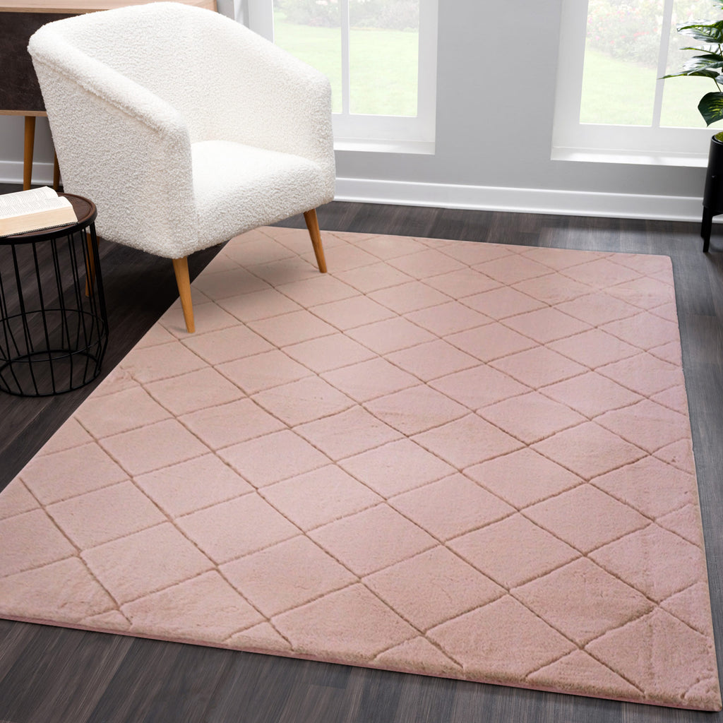 Soft 600 puder-pink, Plüschteppich kuschelig & weich