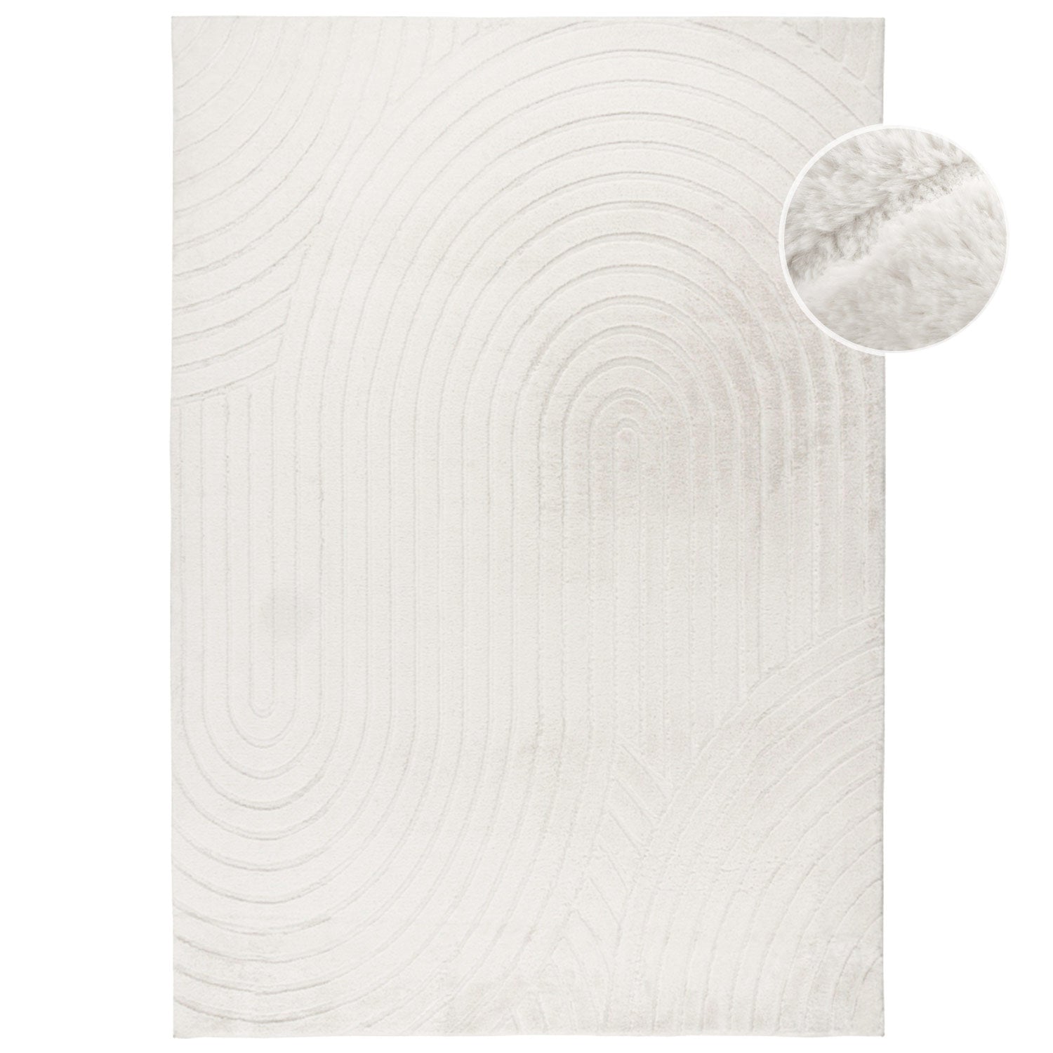 Flora 501 weiß-ivory weicher Soft-Touch-Flor, kuschelig & weich