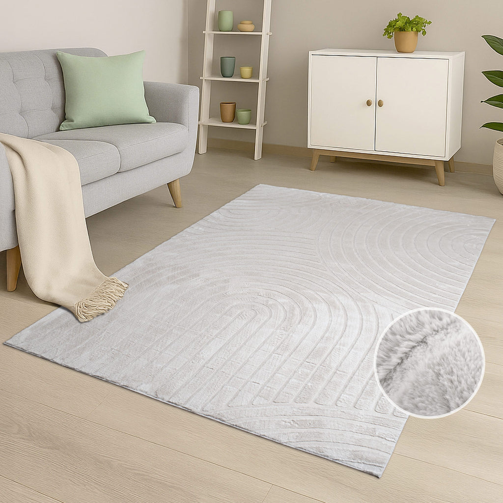 Flora 501 hellgrau-taupe weicher Soft-Touch-Flor, kuschelig & weich