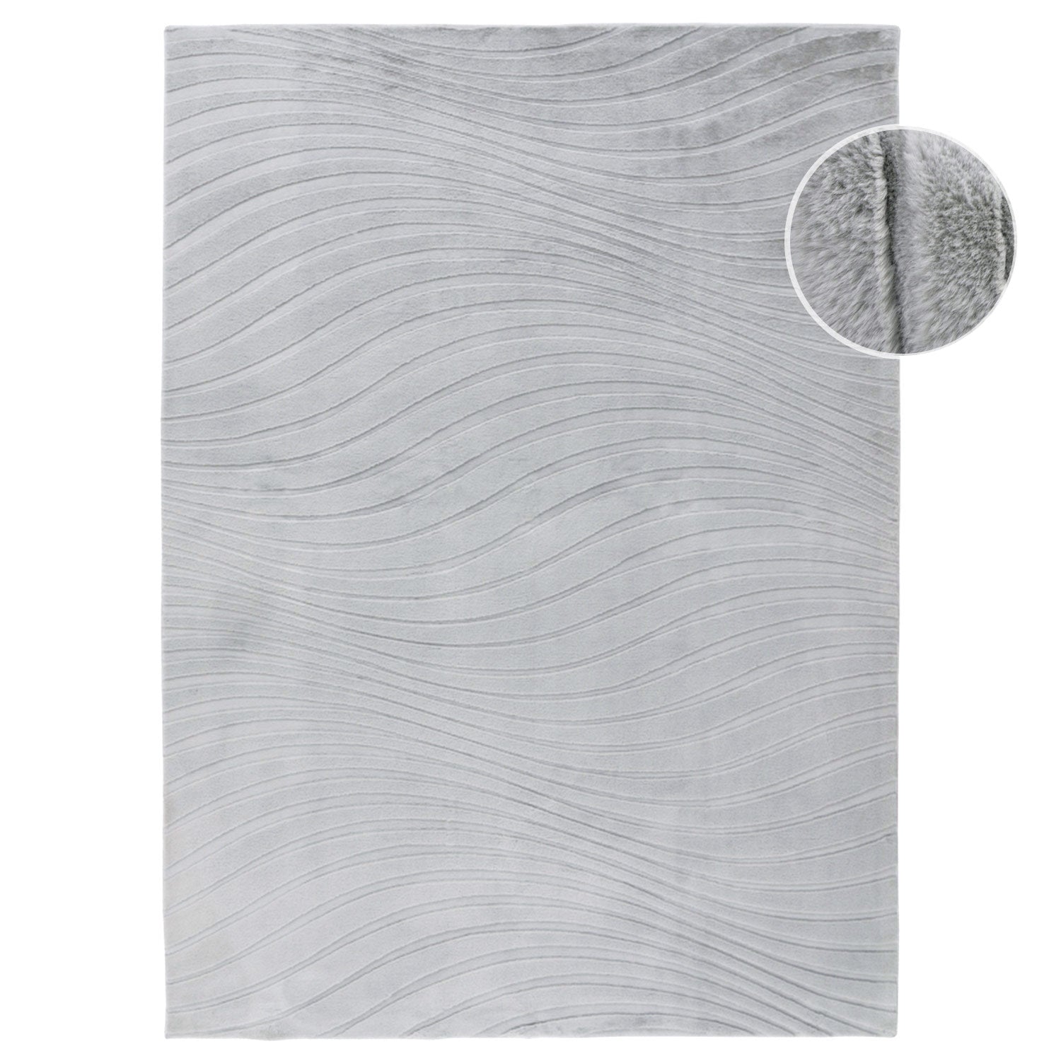 Flora 503 grau weicher Soft-Touch-Flor, kuschelig & weich