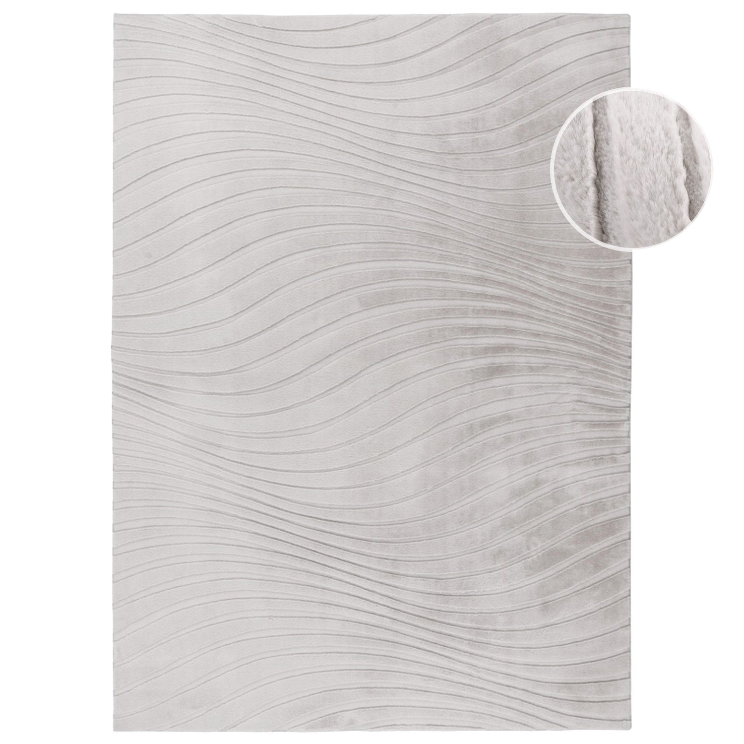 Flora 503 hellgrau-taupe weicher Soft-Touch-Flor, kuschelig & weich